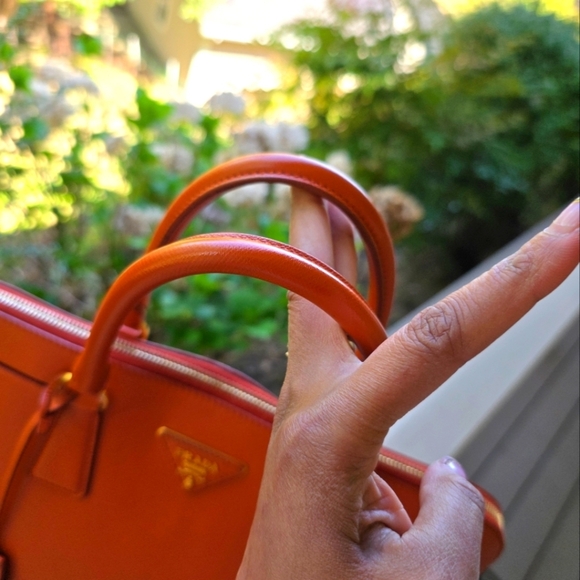 Prada Orange Leather Women's Hand Bag - Picture 6 of 16